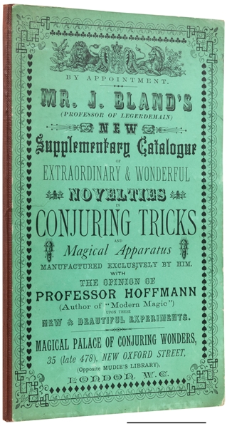 BLAND, Joseph (d. 1898). New Supplementary Catalogue of Ext...