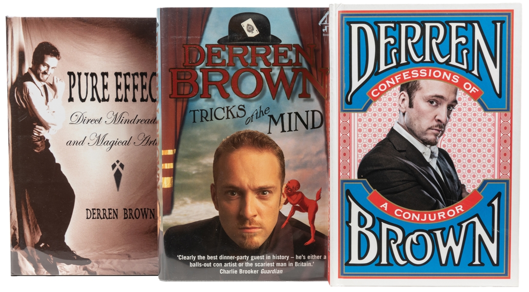 BROWN, Derren. Group of 3 Titles on Mentalism and Magic, in...