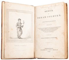 COLBURN, Zerah (1804 – 39). A Memoir of Zerah Colburn. Spri...