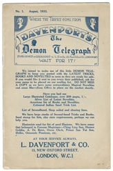 Demon Telegraph. Lewis Davenport. Monthly/Irregular. N1 (Au...