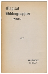 FARELLI, Victor (1888 – 1955). Magical Bibliographies: A Gu...