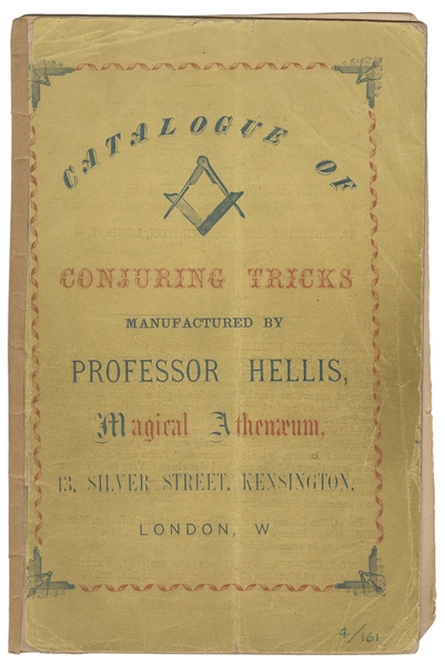 HELLIS, Robert (1835 – 95). Catalogue of Conjuring Tricks M...