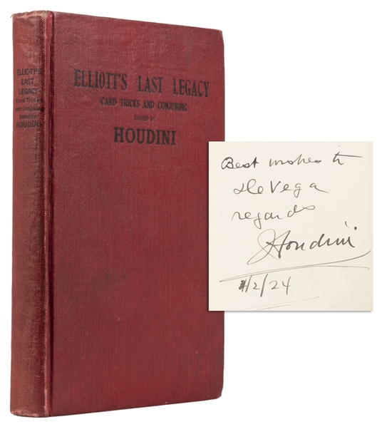 HOUDINI, Harry (Erik Weisz, 1874 – 1926). Elliotts Last Le...