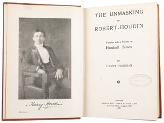 HOUDINI, Harry (Erik Weisz, 1874 – 1926). The Unmasking of ...