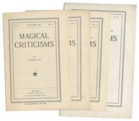 Magical Criticisms. Hugh MacKay. Quarterly. V1 N1 (Oct. 192...