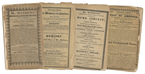 MATTHEWS, Charles (1776 – 1835). Four Chapbooks About the Q...