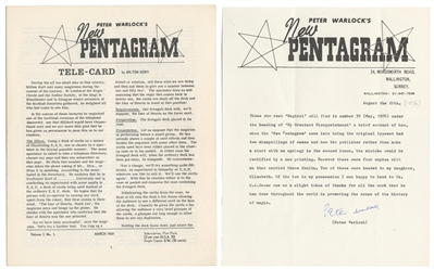 New Pentagram. Peter Warlock. V1 N1 (Mar. 1969) – V20 N12 (...