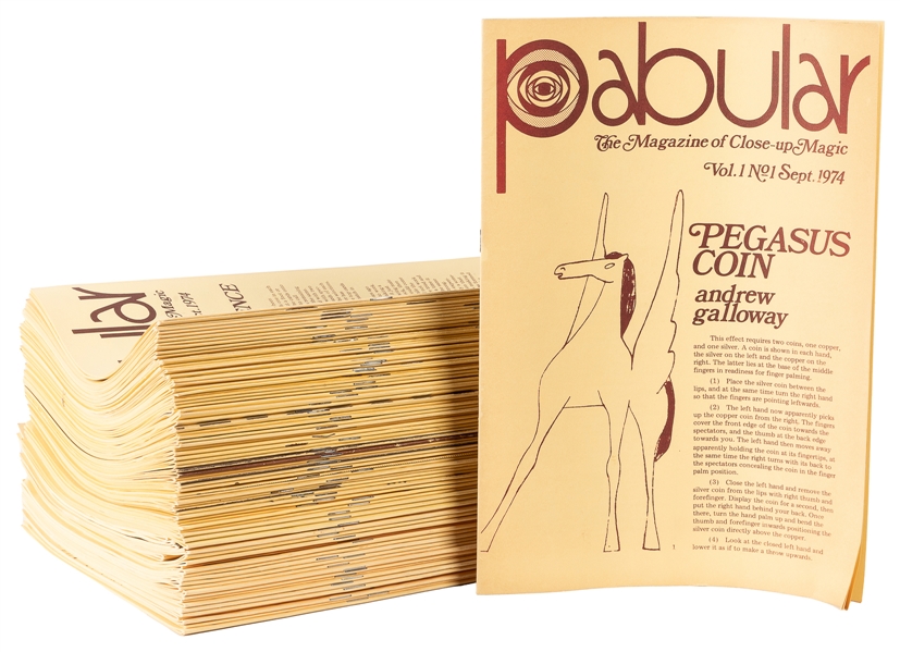 Pabular. Fred Robinson. Monthly. V1 N1 (Sept. 1974) - V8 N1...