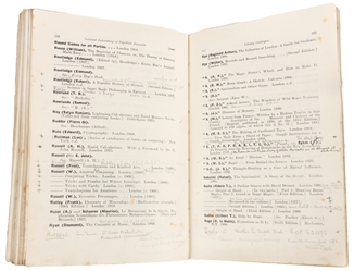 PRICE, Harry (1881 – 1948). Short-Title Catalogue of Works ...