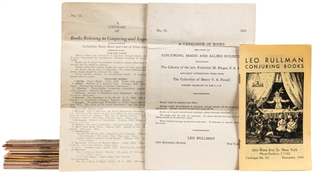 RULLMAN, Leo. Collection of Leo Rullman Magic Book Lists, 1...