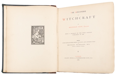 SCOT, Reginald (1538 – 99). The Discoverie of Witchcraft. L...