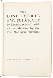 SCOT, Reginald (1538-1599). The Discoverie of Witchcraft. B...