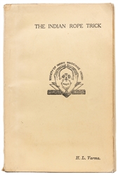 VARMA, Rai Sahib H. L. The Indian Rope Trick. Bombay: The S...