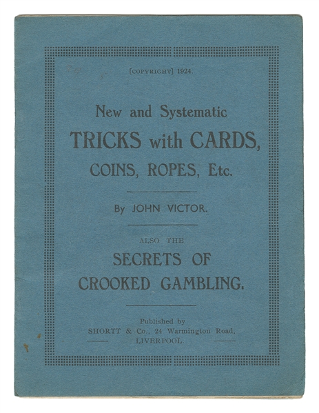 VICTOR, John. New And Systematic Tricks with Cards … Also t...
