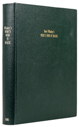 WHALEY, Bart (1928 – 2013). Who's Who in Magic. Oakland: Je...