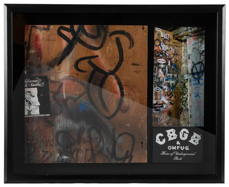 [CBGB & OMFUG CLUB]. Original Piece of the Club Wall at CBG...