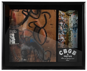 [CBGB & OMFUG CLUB]. Original Piece of the Club Wall at CBG...