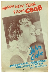 [CBGB & OMFUG CLUB]. Happy New Year from CBGB / John Cale a...