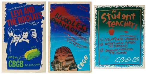 [CBGB & OMFUG CLUB]. SRAY. Group of Three Colorful Posters ...