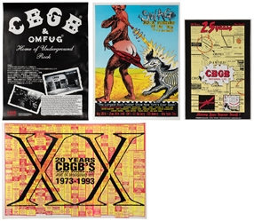 [CBGB & OMFUG CLUB]. Group of Four Posters Celebrating the ...