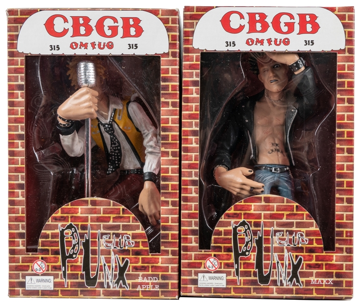 [CBGB & OMFUG CLUB SOUVENIRS]. Set of Both “Club Punx" Figu...