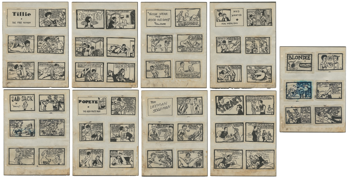 [EROTICA]. ARTIST UNKNOWN. Original Panels for Tijuana Bibl...