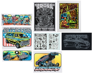 [LOWBROW ART]. DIRTY DONNY (b. 1974). Group of Eight Prints...