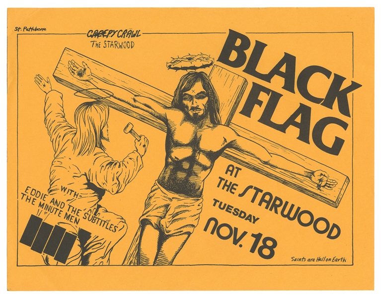 PETTIBON, Raymond (American, b. 1957). Black Flag with Eddi...