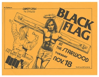 PETTIBON, Raymond (American, b. 1957). Black Flag with Eddi...