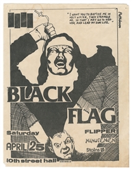 PETTIBON, Raymond (American, b. 1957). Black Flag with Flip...