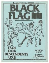 PETTIBON, Raymond (American, b. 1957). Black Flag with TSOL...