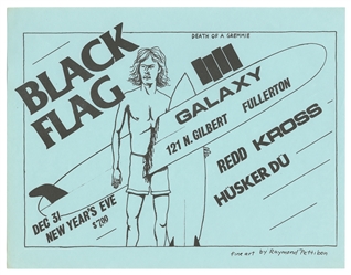 PETTIBON, Raymond (American, b. 1957). Black Flag with Red ...