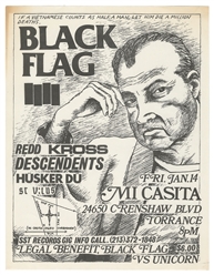 PETTIBON, Raymond (American, b. 1957). Black Flag with Redd...