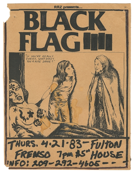 PETTIBON, Raymond (American, b. 1957). Black Flag at Fulton...