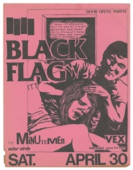 PETTIBON, Raymond (American, b. 1957). Black Flag with The ...