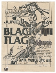 PETTIBON, Raymond (American, b. 1957). Black Flag with the ...