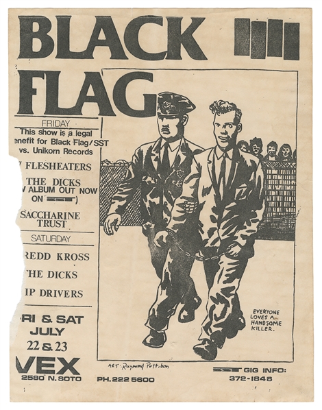 PETTIBON, Raymond (American, b. 1957). Black Flag with The ...