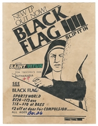 PETTIBON, Raymond (American, b. 1957). Black Flag with Sain...