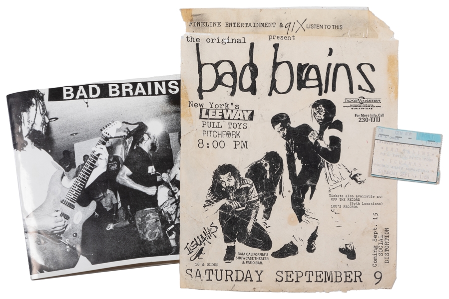 Bad Brains Tijuana Concert Ephemera. 1989. Bad Brains ephem...