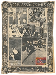 [THE CRAMPS]. [RARE]. Two Posters with Collaged Additions. ...