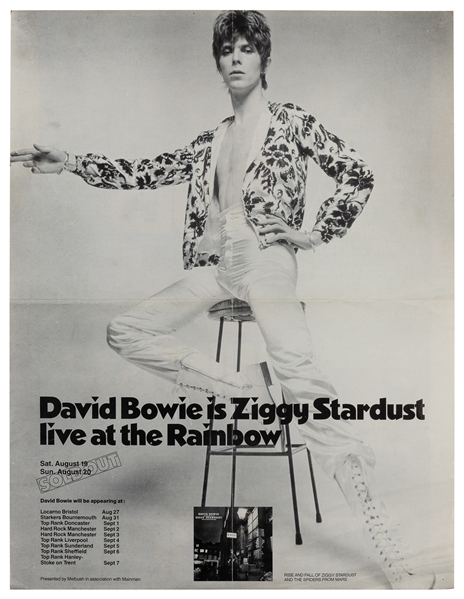 David Bowie is Ziggy Stardust Live at the Rainbow. 1972. Of...