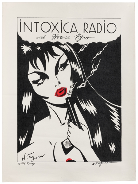 Intoxica Radio with Howie Pyro. 21st century. Serigraph[?] ...