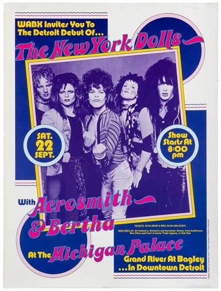 New York Dolls, Aerosmith, and Bertha at the Michigan Palac...