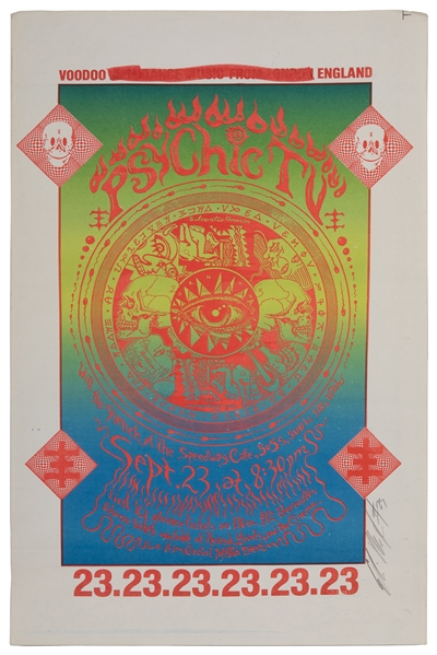 Psychic TV Poster. 1988. Poster for Psychic TV performance ...