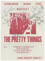 The Pretty Things Signed Poster. Circa 1960s/1998. Offset p...