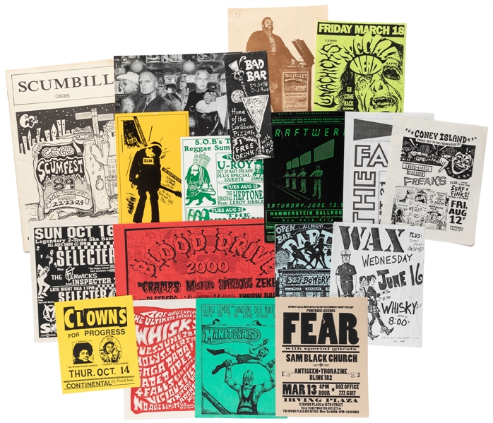 Group of 43 Punk, Post-Punk, Rock, Reggae, and Ska Handbill...
