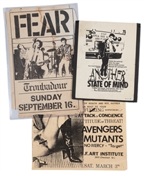 Three Pieces of Punk Ephemera. V.p., ca. 1970s–1980s. Inclu...