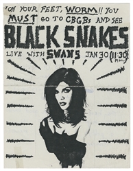 [DOWNTOWN SCENE]. Three Black Snakes Flyers. 1987. Photocop...