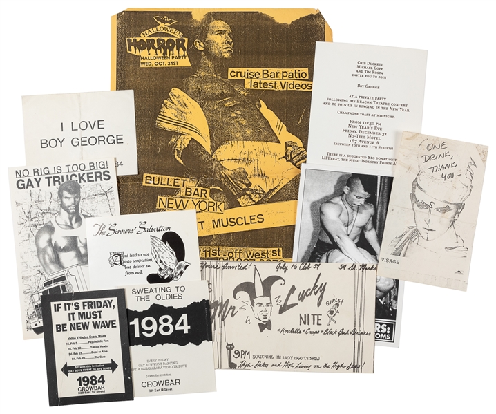 Group of Gay Nightlife Flyers and Handbills. New York, ca. ...