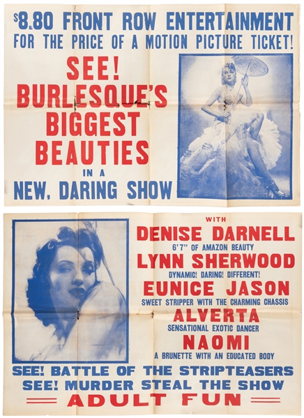 Two Burlesque Posters. N.d. [early 20th century]. Two poste...